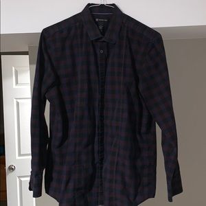 I.N.C. Dark Blue and Purple Dress Shirt